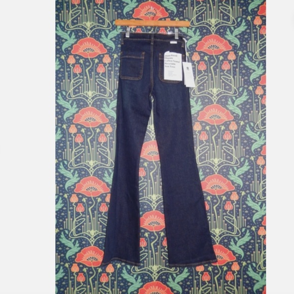 Boyish Ricky Blue Steel High Waist Flare Button Fly Jeans Nwt 24 - Picture 6 of 7